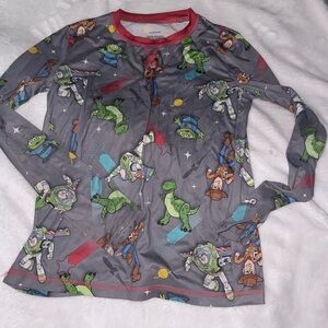 Cloud Island Kids Pajama Top - Gray with Colorful Characters
